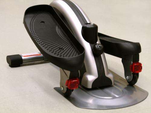 Small elliptical exercise device may promote activity while sitting