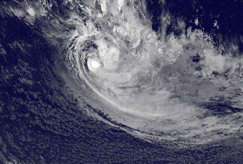 Satellite sees newborn So. Pacific Tropical Storm Mike