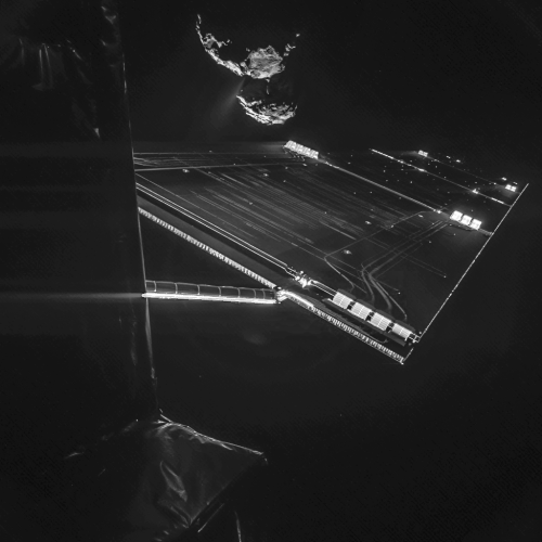 Selfie 16 km from comet