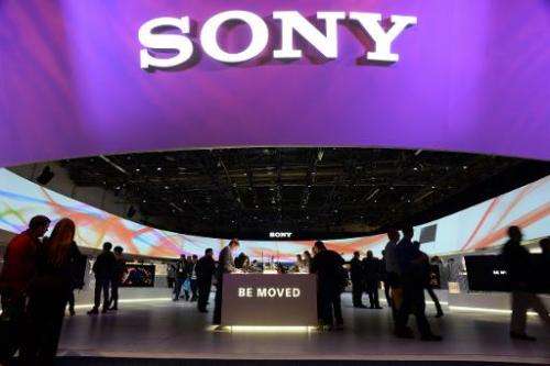 Sony booth in Las Vegas, Nevada, on January 10, 2014