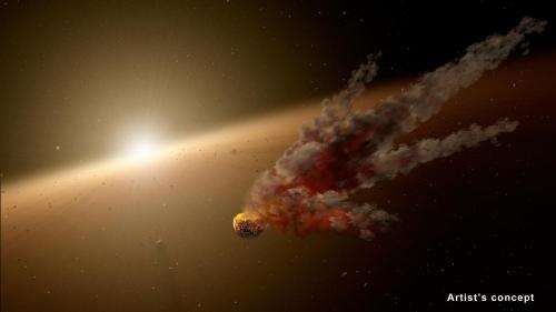 Spitzer Telescope Witnesses Asteroid Smashup