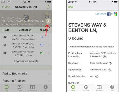 StopInfo for OneBusAway app makes buses more usable for blind riders