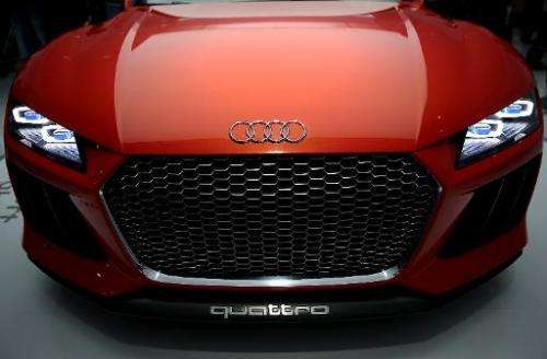 The Audi Sport Quattro Laserlight Concept car is displayed at the 2014 International CES in Las Vegas on January 7, 2014