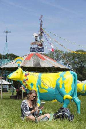 The fibre-glass Wi-Fi cows that will provide free 4G technology to festival-goers at Glastonbury this week