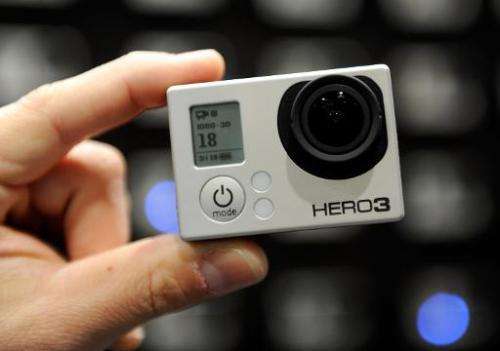 The GoPro Hero 3 with intergrated WiFi is displayed at the 2013 International CES at the Las Vegas Convention Center in Nevada, 