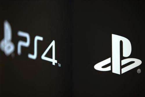 The logo of new Sony Playstation 4 video game console (PS4)