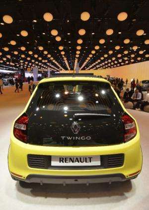 The new Renault Twingo is presented at the Paris Auto Show in Paris on October 2, 2014