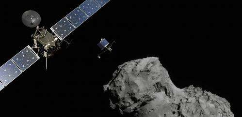 The Rosetta lander detects organic matter