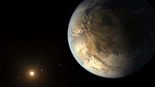 This artist's concept released April 17, 2014 by NASA/JPL-CALTECH depicts Kepler-186f, the first validated Earth-size planet to 