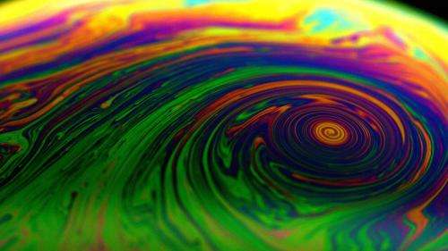 Soap bubbles for predicting cyclone intensity?