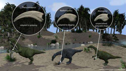 All teeth and claws? New study sheds light on dinosaur claw function