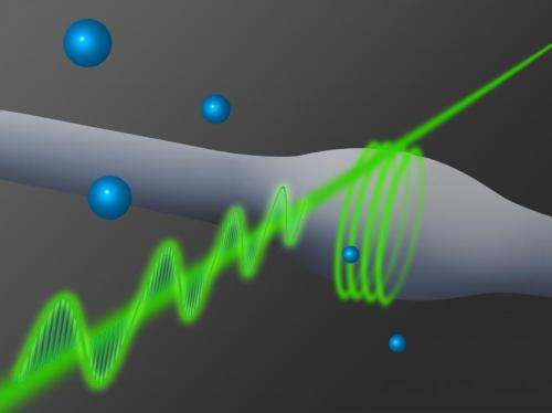 Two photons strongly coupled by glass fiber