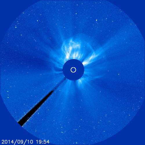 Two solar particle blasts could start smacking into earth friday
