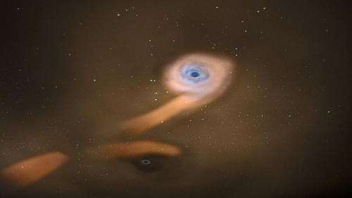 Unique pair of supermassive black holes in an ordinary galaxy discovered by XMM-Newton