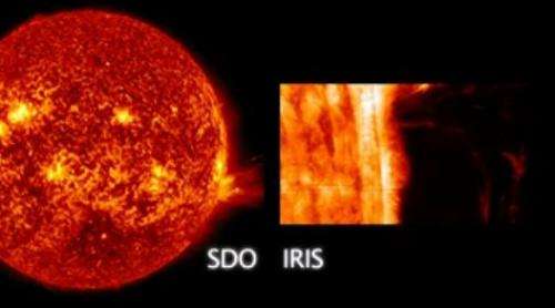 A first for NASA's IRIS: Observing a gigantic eruption of solar material