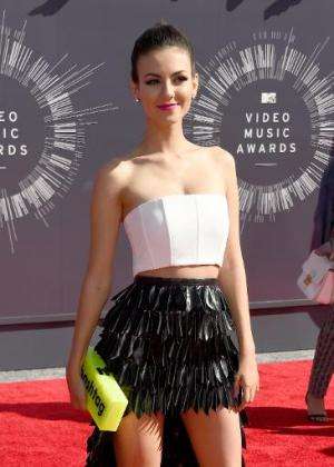 US actress Victoria Justice attends the 2014 MTV Video Music Awards at The Forum in Inglewood, California on August 24, 2014