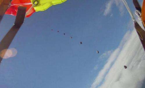 Video: Norwegian skydiver almost gets hit by falling meteor