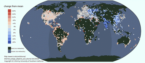 VIDEO: The Internet sleeps -- in some parts of the world