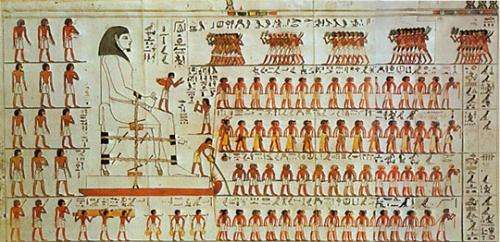 Wall painting from the tomb of Djehutihotep.