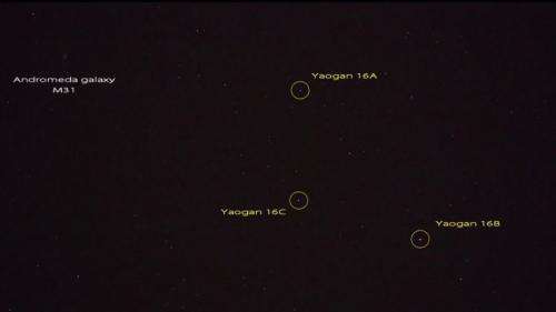 Watch formation-flying Chinese ‘Yaogan’ satellites slip silently through the stars
