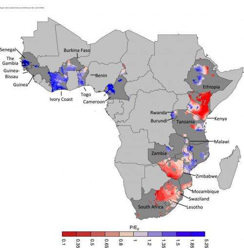 Water, water -- not everywhere: Mapping water trends for African maize