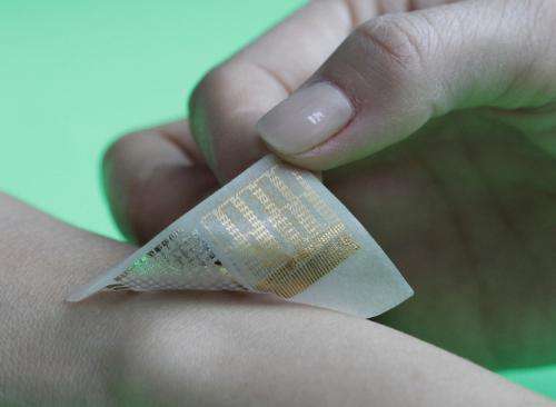 Wearable electronic skin delivers drugs and stores data