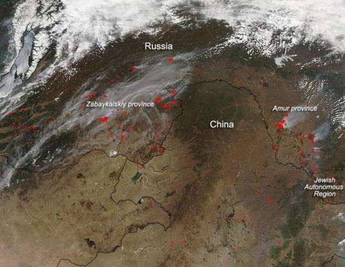 Wildfire outbreak in far eastern Russia