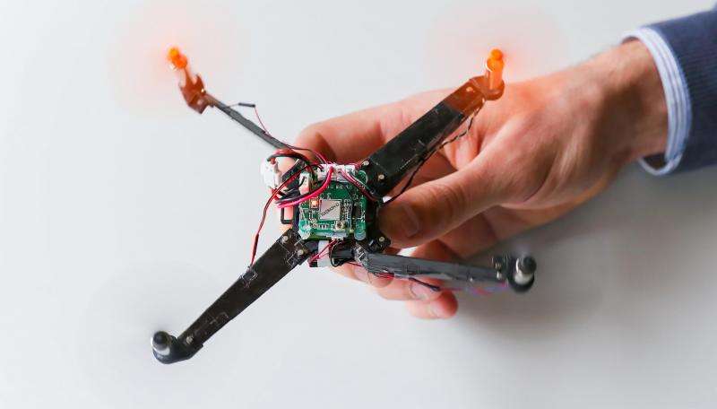 A folding drone that's ready for takeoff in a snap