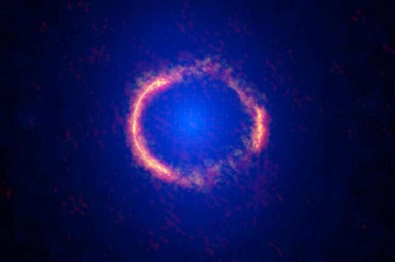 ALMA sees Einstein ring in stunning image of lensed galaxy