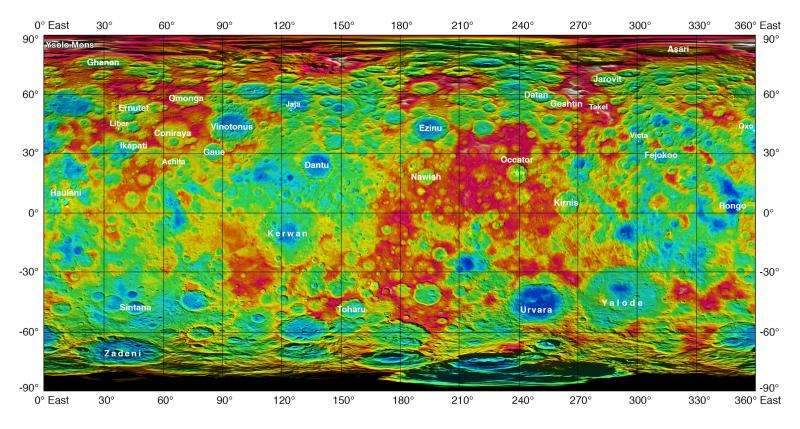 Dawn team shares new maps and insights about Ceres