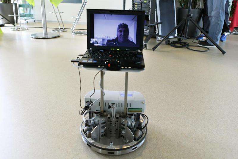 Disabled people pilot a robot remotely with their thoughts