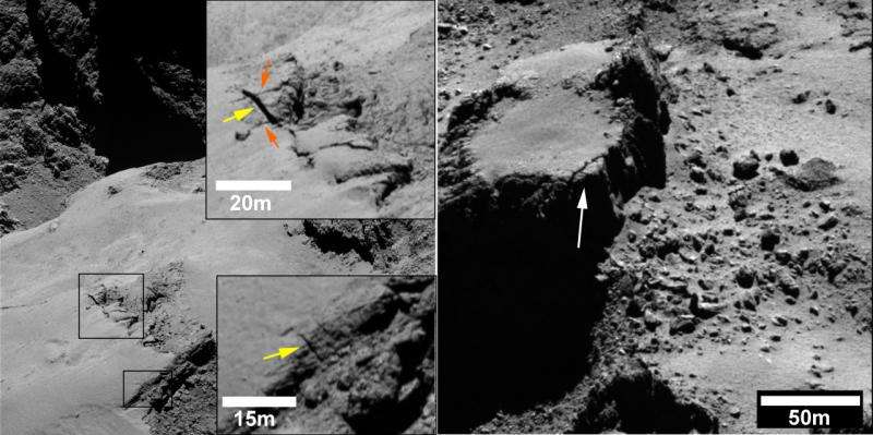 Do comet fractures drive surface evolution?