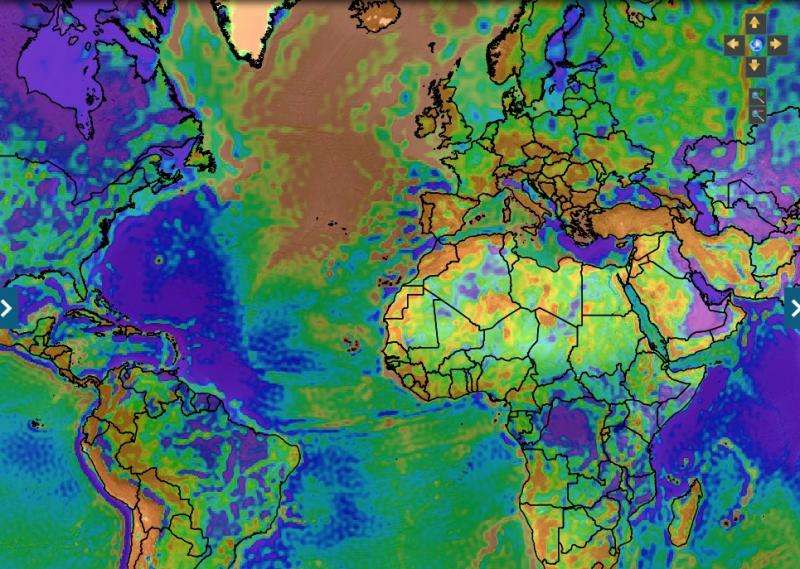 GOCE gravity satellite produces maps for geothermal energy development