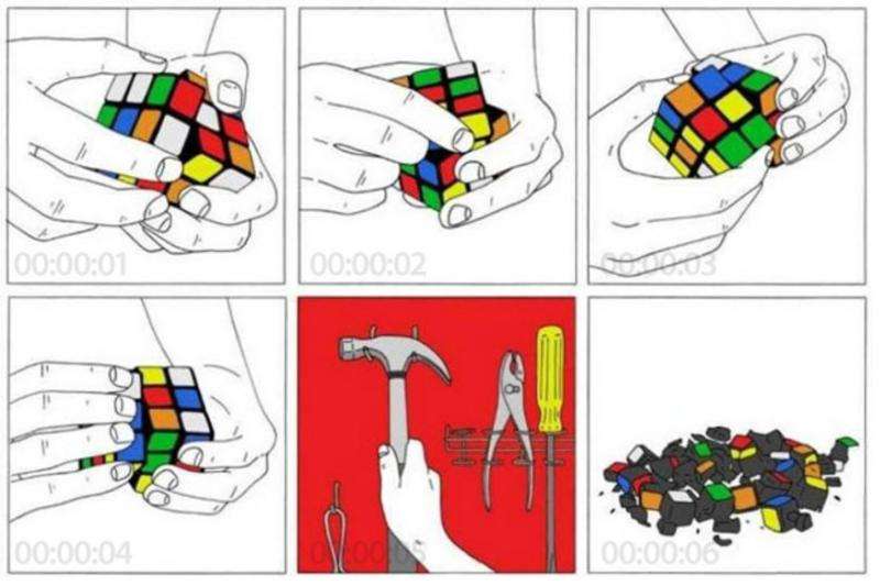 How to solve a Rubik's cube in five seconds