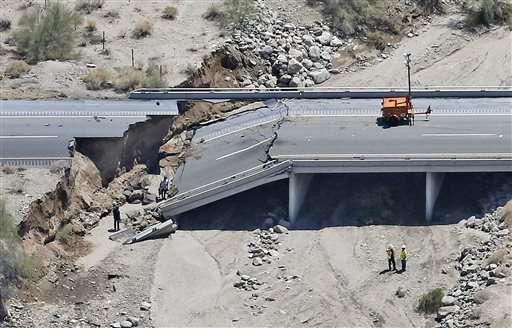 I-10 at washed out bridge in California to reopen Friday