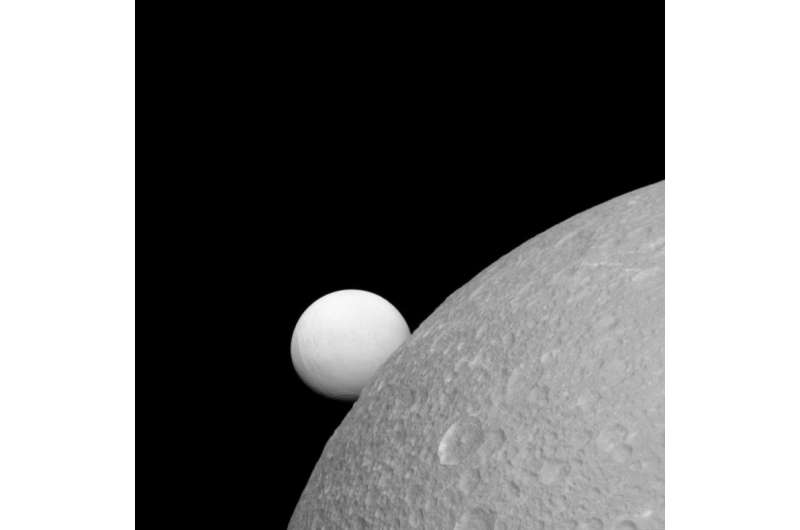 Image: Stunning shot of Dione and Enceladus