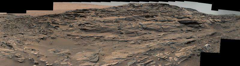 Mars Panorama from Curiosity Shows Petrified Sand Dunes