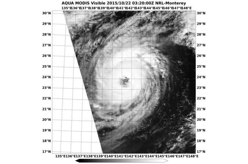 NASA gets clear look into Typhoon Champi's 36-nautical-mile-wide eye