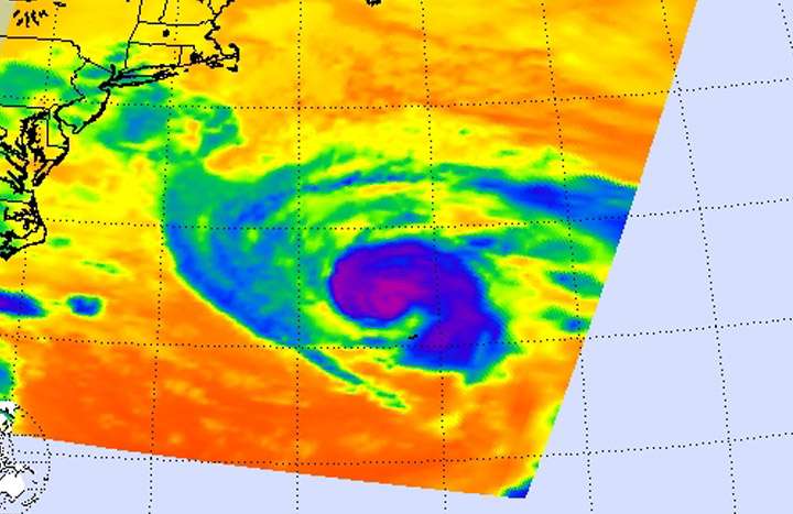 NASA's Aqua and Terra satellites analyze Hurricane Joaquin near Bermuda
