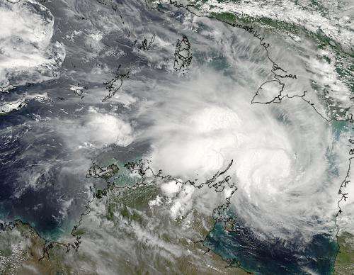 NASA satellites catch birth of Tropical Cyclone Lam in Gulf of Carpentaria