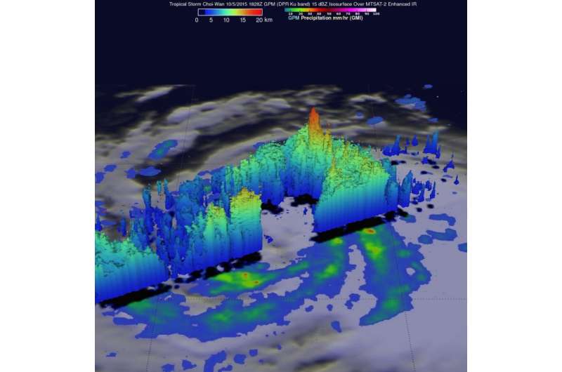 NASA's GPM reveals very strong thunderstorms in Typhoon Choi-Wan
