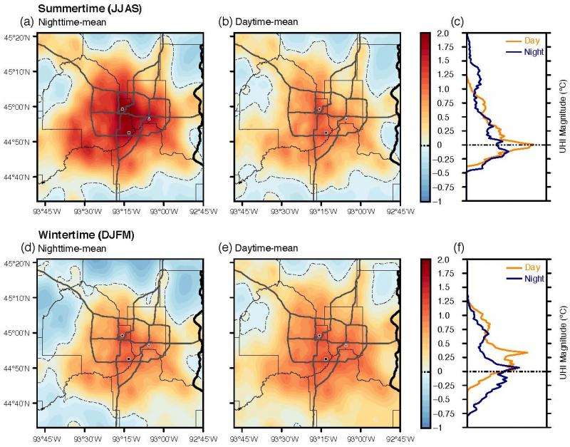 New urban heat island study shows surprising variation in air temperatures across Twin Cities