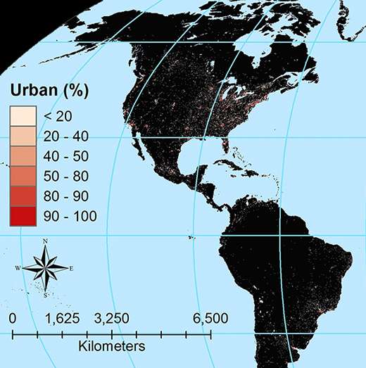 Nighttime view of Earth reveals size of urban sprawl