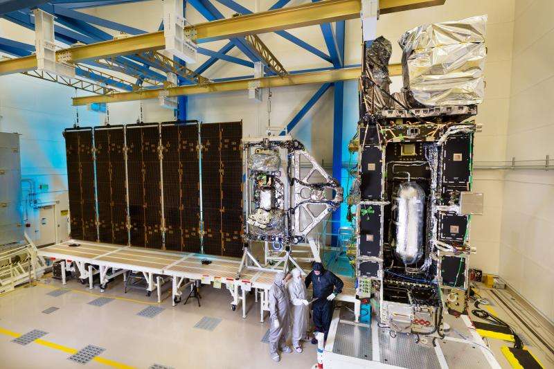 NOAA's GOES-R satellite solar array spreads its wing