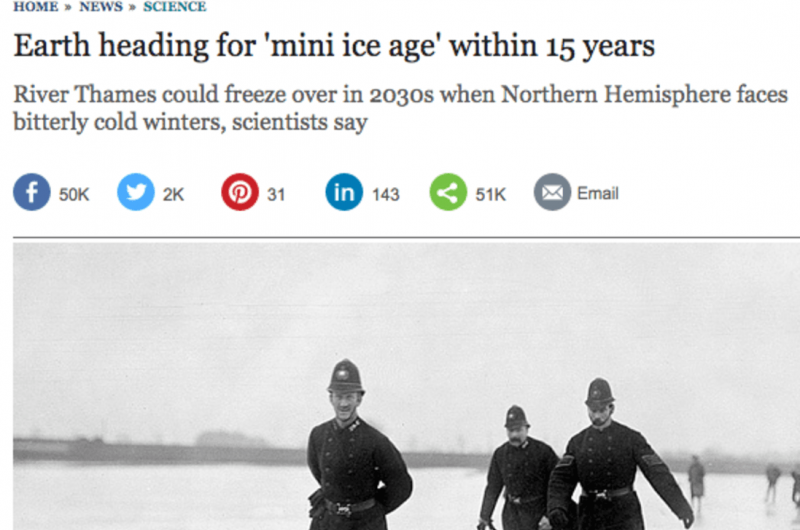 No, we aren’t heading into a ‘mini ice age’