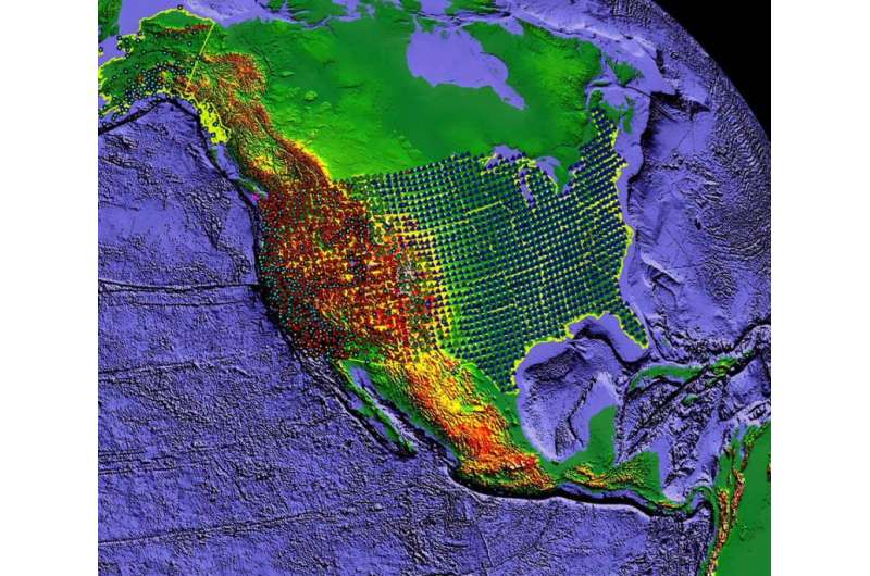 NSF-funded Earthscope GPS Array across the United States