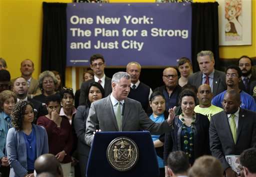 NYC mayor unveils sweeping environmental plan on Earth Day