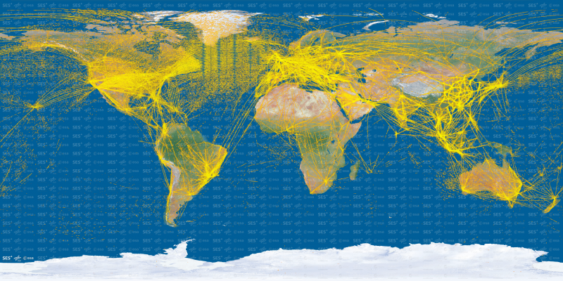 Proba-V maps world air traffic from space