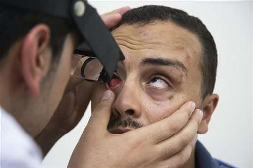 Prosthetic eye maker brings relief to wounded Gazans