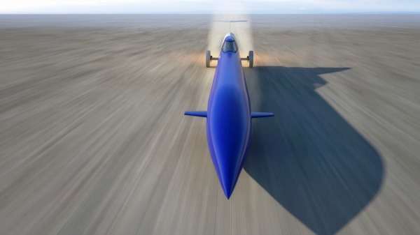Rocket-powered car steers towards world speed record